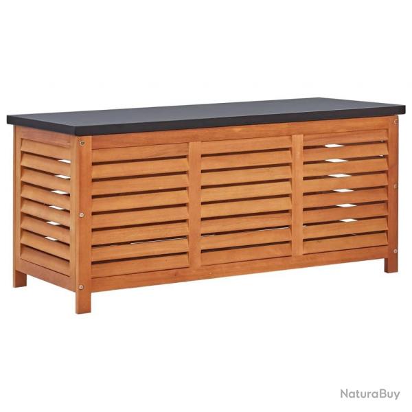 Bote de rangement de jardin 117x50x55 cm Eucalyptus solide