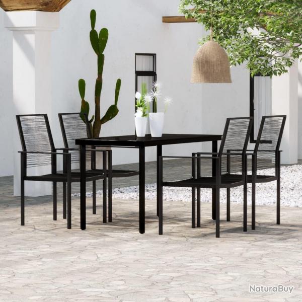 Ensemble  manger de jardin 5 pcs Noir