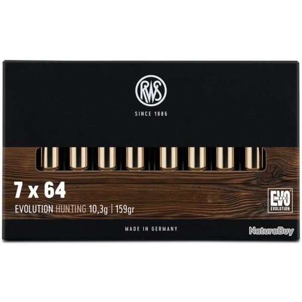 Munitions RWS 7x64 EVO 10.3g 159gr x2 boites