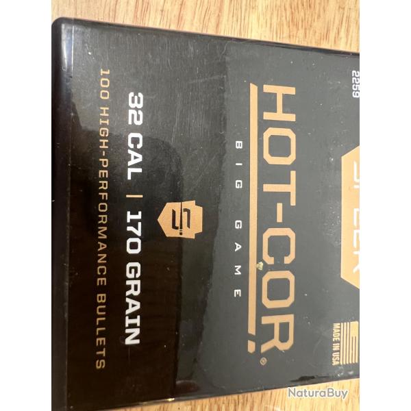 Projectiles SPEER cal 32 170grains flat point