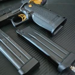 Réplique airsoft Hi-Capa 5.1 + chargeurs gaz & HPA + 1000 billes + boîte d'origine