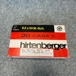 BTE DE 20 DOUILLES CALIBRE 6.5x54 MANNLISCHER SANS AMORCE