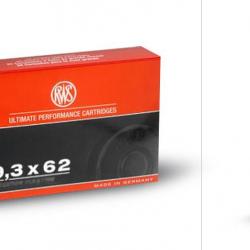 RWS CARTOUCHE CAL.9.3X62 16.7GR