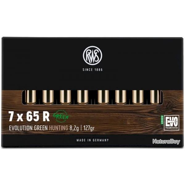 Munitions RWS 7x65 R Evo Green 8.2g 127gr x2 boites