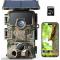 petites annonces chasse pêche : Caméra de Chasse Solaire 4K 60MP WiFi 6 Carte SD 32Go Vision Nocturne IP66 Étanche Camouflage