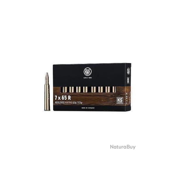 Munitions RWS 7x65 R KS 8g 123gr x2 boites
