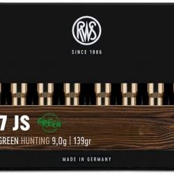 Munitions RWS 8x57 JS EVO Green 9g 139gr x2 boites