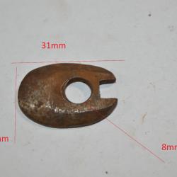 Pièce Crosse plaquette pommeau insert clavet revolver pistolet ancien restauration  poudre noir (17)