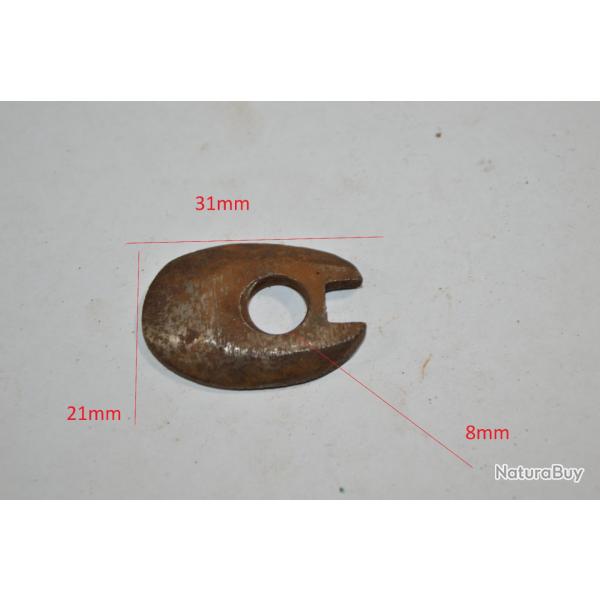 Pice Crosse plaquette pommeau insert clavet revolver pistolet ancien restauration  poudre noir (17)