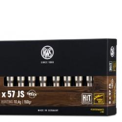 Munitions RWS 8x57 JS HIT Green Short Rifle 10.4g 160gr x2 boites