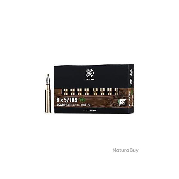 Munitions RWS 8x57 JRS EVO Green 9g 139gr x2 boites