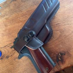 Magnifique Holster ceinture cuir bourgogne pour 1911