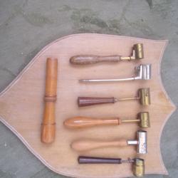 tableau d'outils de rechargement anciens