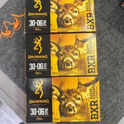 DESTOCKAGE 3 boites Munitions BROWNING 30-06 BXR 155gr