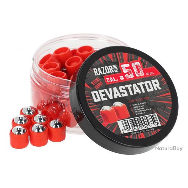 60 Billes acier Devastator .50 Razor Gun