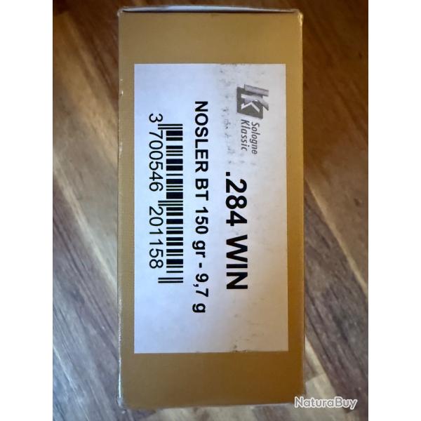 Munitions 284 win Nosler BT 150