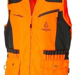 Gilet de chasse anti ronce orange TREELAND