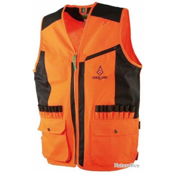 Gilet de chasse anti-ronce orange TREELAND-5XL