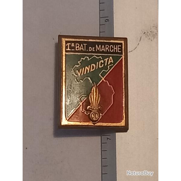 Insigne du 1er bataillon de marche du 1er rgiment tranger d'infanterie (1er REI)