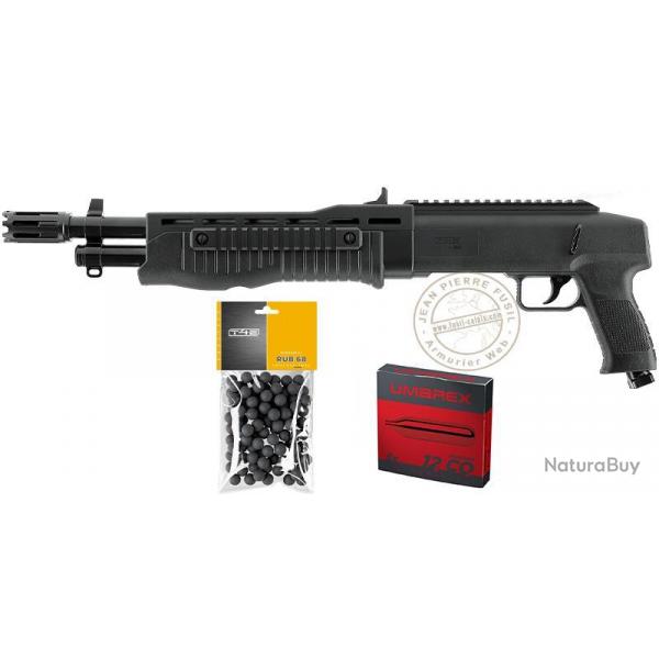 Pack shotgun CO2  balles de caoutchouc Umarex T4E TB 68 Gen 2 - Cal.68 (16 Joules max)