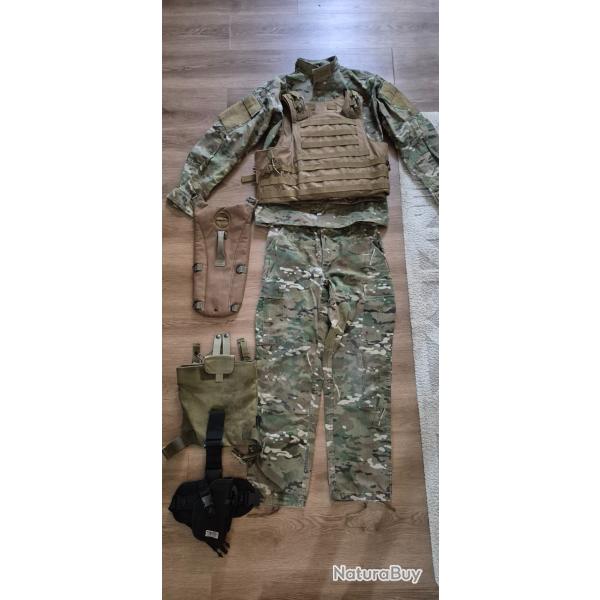 Tenue multicam + gilet + camelbak + holster