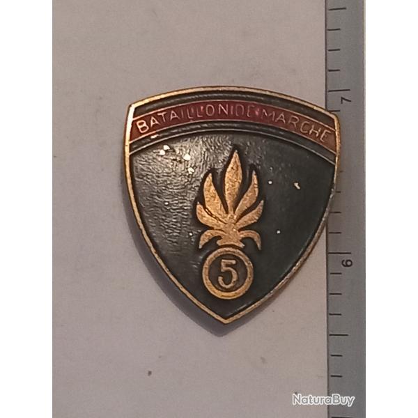 Insigne du bataillon de marche du 5me rgiment tranger d'infanterie (5me REI)