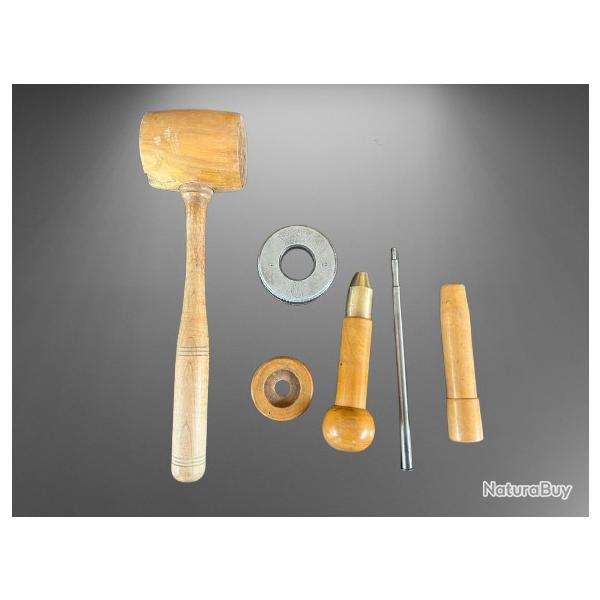 Recalibreur Buis Mtal ancien complet, calibre 12