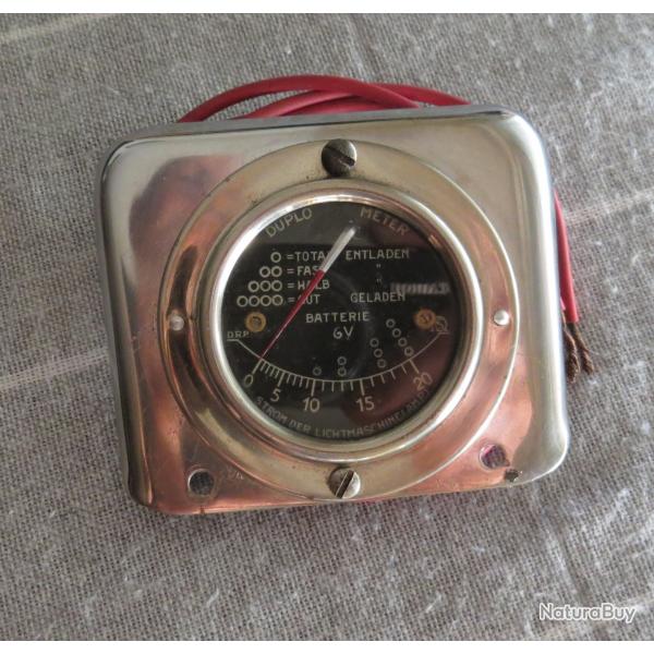 Voltmtre 6Volts pour vhicule de collection ancien .
