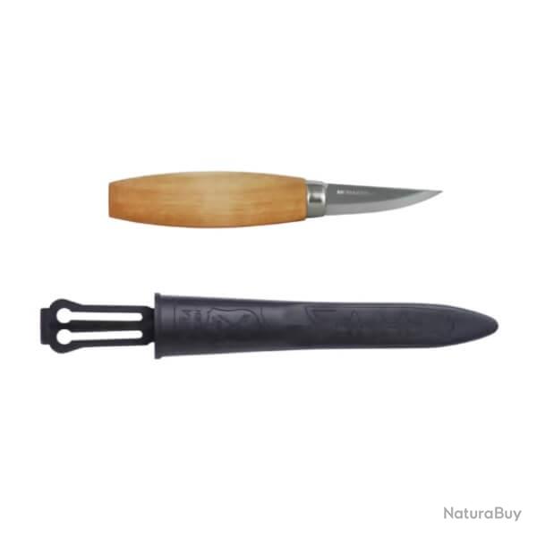 MO106.1600 Couteau  sculpter Mora 120 lame 6cm carbone lamin