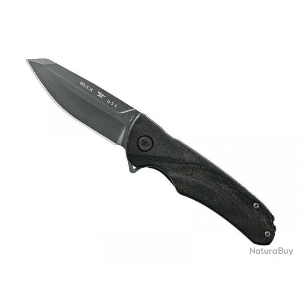 Couteau Buck Knives SPRINT OPS MICARTA NOIR  lame tanto invers acier CPM-S30V revtement Cerakote