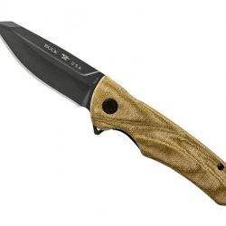 Couteau Buck Knives SPRINT  OPS MICARTA VERT  lame tanto inversé acier CPM-S30V revêtement Cerakote®