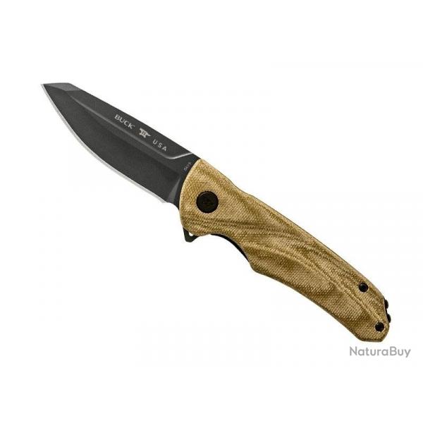 Couteau Buck Knives SPRINT  OPS MICARTA VERT  lame tanto invers acier CPM-S30V revtement Cerakote