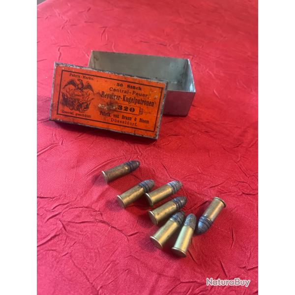 Munition 320 avec bote mtallique d'poque
