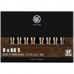 Munitions RWS 8x68 S Speed Tip Pro 11.7g 180gr x2 boites