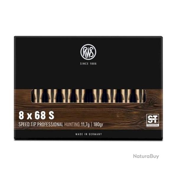 Munitions RWS 8x68 S Speed Tip Pro 11.7g 180gr x2 boites