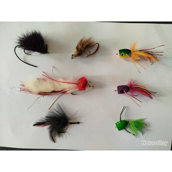 Lot de 7 leurres Pche  la mouche