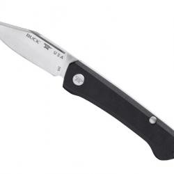 Couteau Buck Knives SAUNTER MICARTA NOIR lame acier 154CM à cran « slip joint »