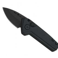 Couteau automatique Buck Knives MINI DEPLOY BLACKOUT lame drop-point acier CPM-S35VN avec sécurité