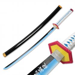 KATANA COSPLAY LAME BAMBOU DEMON SLAYER TOMIOKA GIYU BLEU