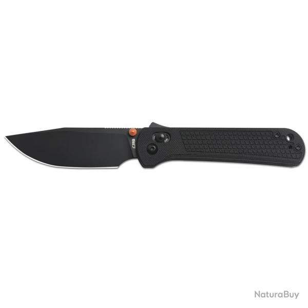 Couteau CJRB Bolt Black Lame Drop Point AR-RPM9 Blk Manche G10 Recoil-Lock V2 IKBS Clip J1960BBK