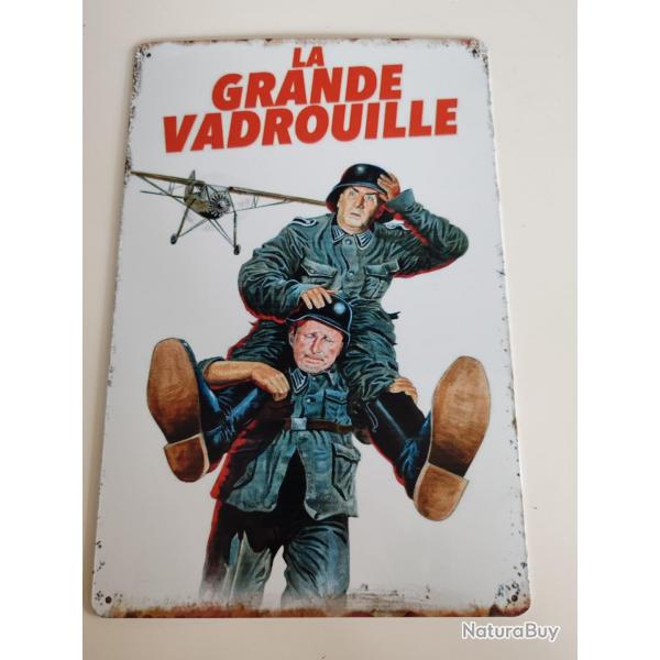 PLAQUE MTAL VINTAGE  "LA GRANDE VADROUILLE"