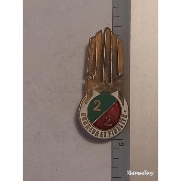 Insigne du 2me bataillon du 2me rgiment tranger d'infanterie (2me REI)