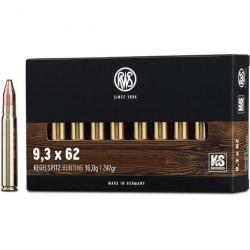 Munitions RWS 9.3x62 KS 16g 247gr x2 boites