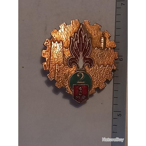 Insigne de la 4me compagnie mixte porte du 2me rgiment tranger d'infanterie (2me REI)