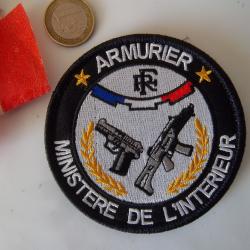 écusson patch insigne tissu ministère de l'intérieur armurier