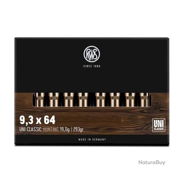 Munitions RWS 9.3x64 UNI Classic 19g 293gr x2 boites