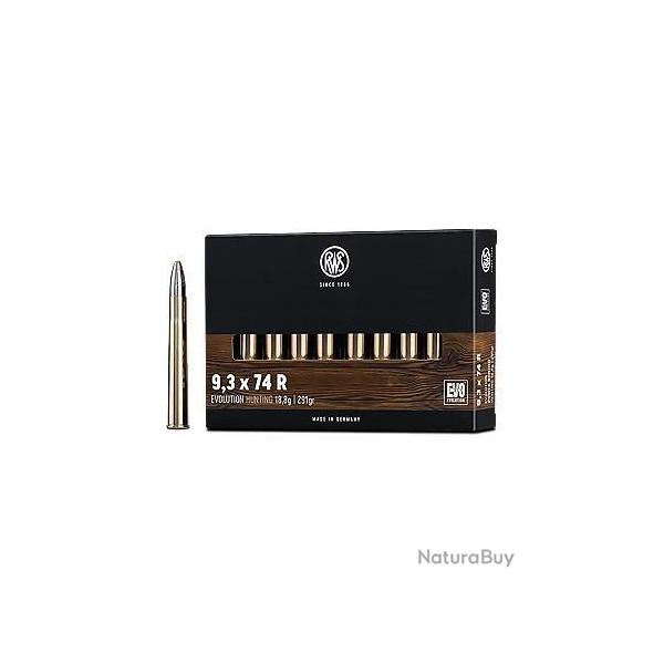 Munitions RWS 9.3x74 R EVO 18.8g 291gr x2 boites