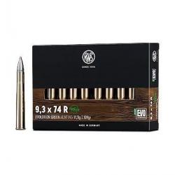 Munitions RWS 9.3x74 R EVO Green 11.9g 184gr x2 boites