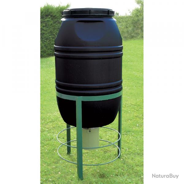 Kit : Agrainoir Automatique 12V avec Bidon (220L) et  Batterie