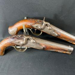 PAIRE DE PISTOLETS DANOIS À PERCUSSION